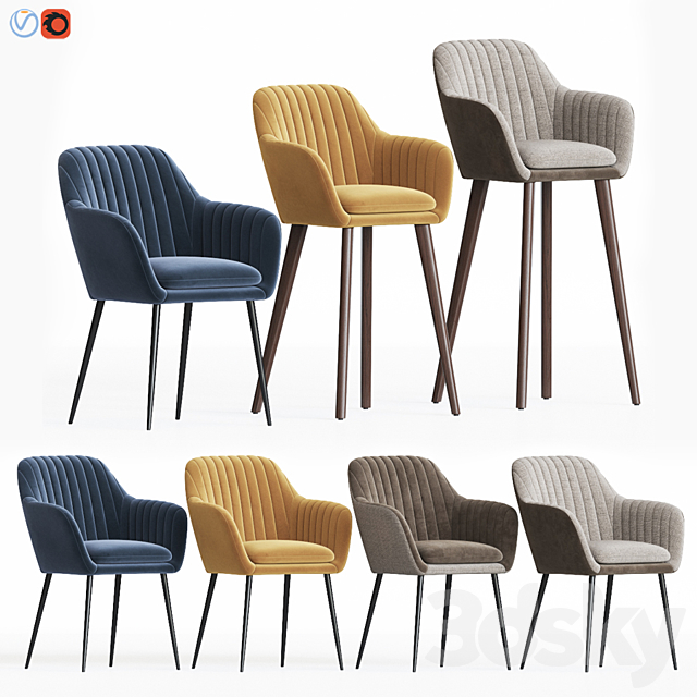 Deephouse Lausanne Chair Set 3DSMax File - thumbnail 1