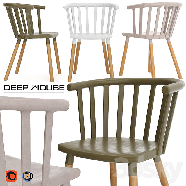 Deephouse Saint Tropez Chair 3DSMax File - thumbnail 1