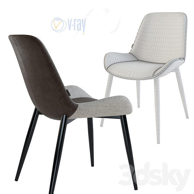 Deephouse. Treviso Chair. Birmingham. Bordeaux 3DSMax File - thumbnail 5