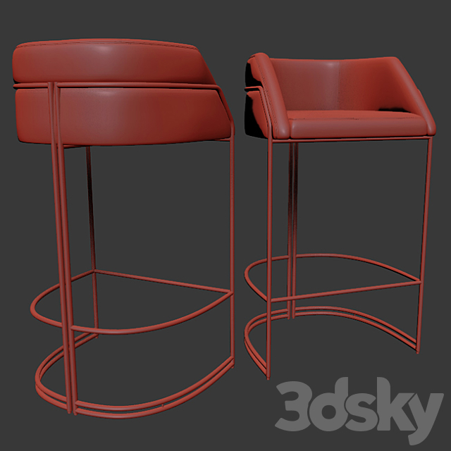 Deja vu bar stool gio pagani 3DS Max Model - thumbnail 3