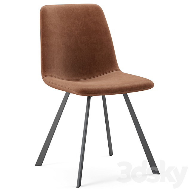 Delta Side Chair Contract Furniture 3DS Max Model - thumbnail 3