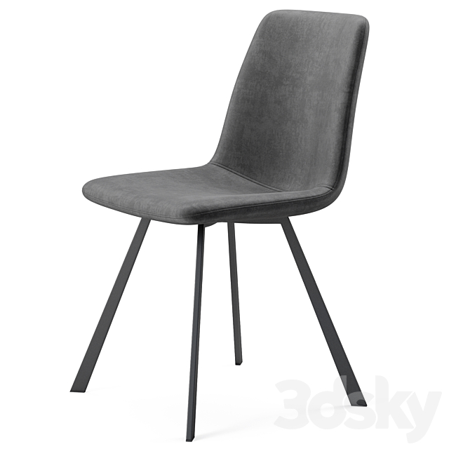 Delta Side Chair Contract Furniture 3DS Max Model - thumbnail 4