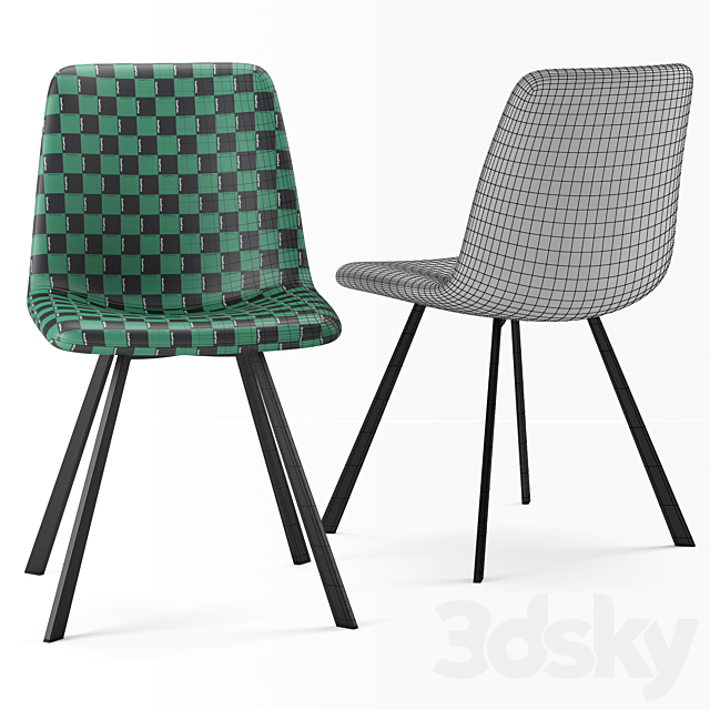 Delta Side Chair Contract Furniture 3DS Max Model - thumbnail 5