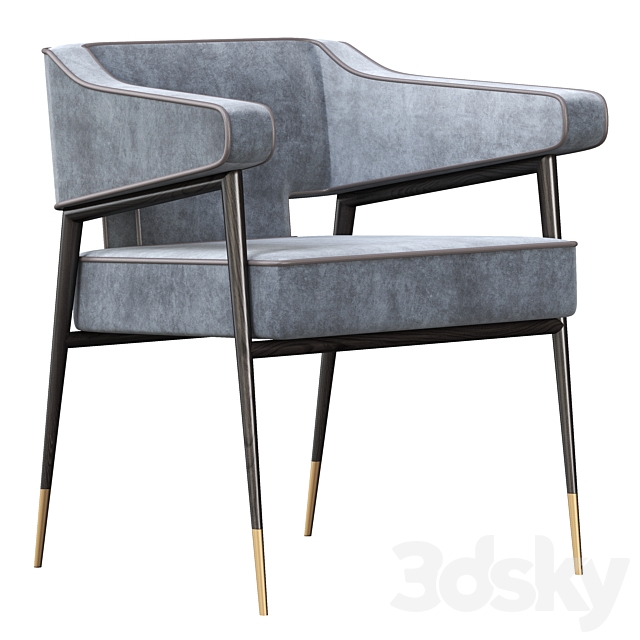 Derome Dining Arm Chair 3DSMax File - thumbnail 1