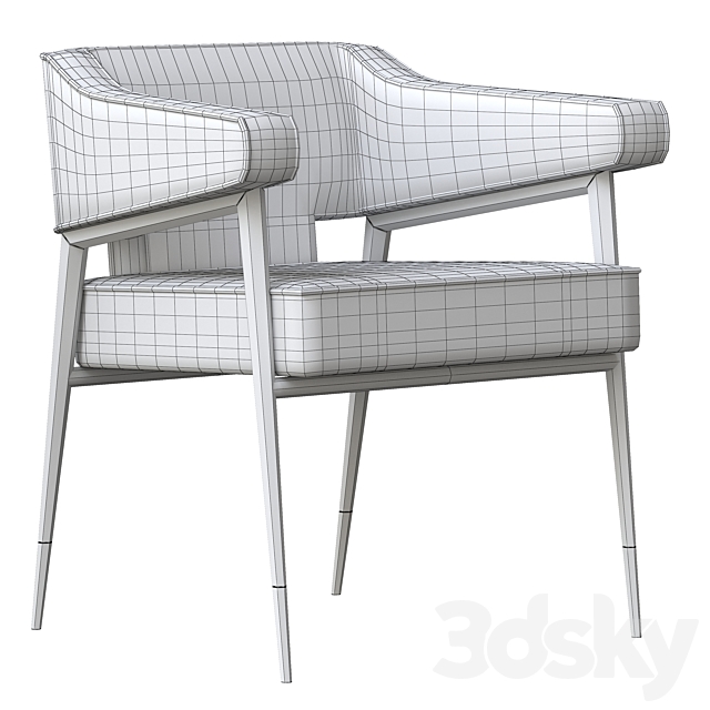 Derome Dining Arm Chair 3DSMax File - thumbnail 4