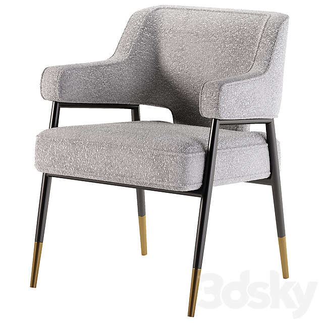 Derome Dining Armchair – Polo Club Stone 3ds Max - thumbnail 3