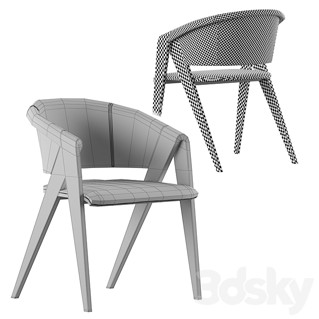 Designer armchair by Martin Ballendat 3ds Max - thumbnail 2