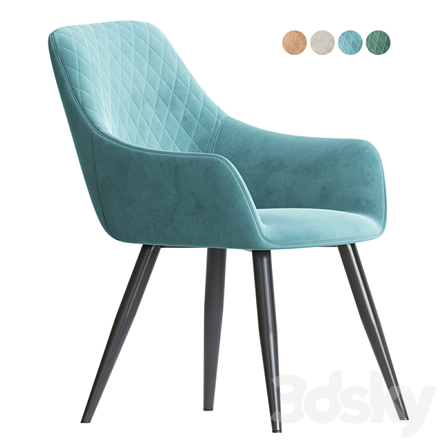 Designstoel4u Ravi dining chair 3DS Max Model - thumbnail 3