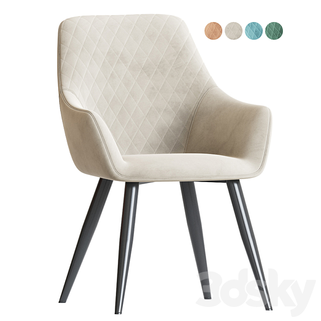 Designstoel4u Ravi dining chair 3DS Max Model - thumbnail 4