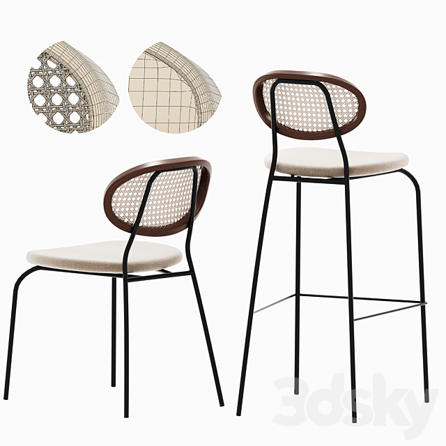 Dester chairs 3DSMax File - thumbnail 2