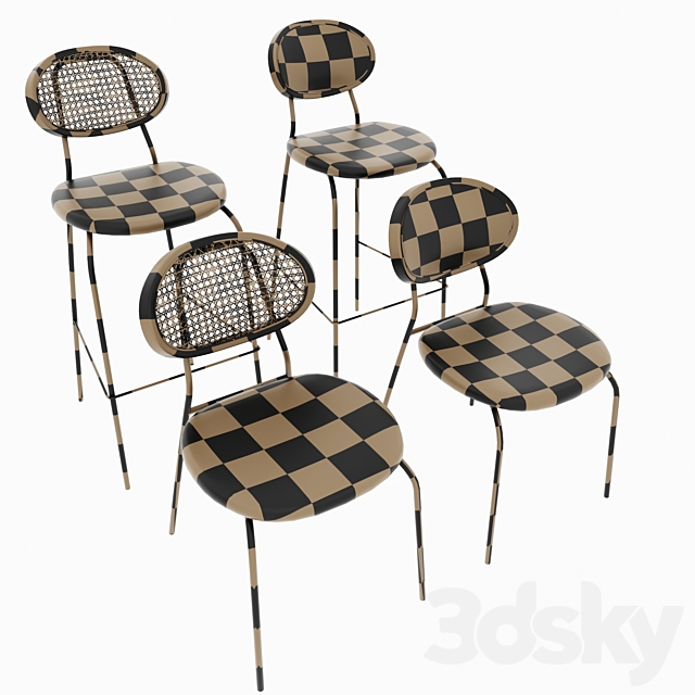 Dester chairs 3DSMax File - thumbnail 4