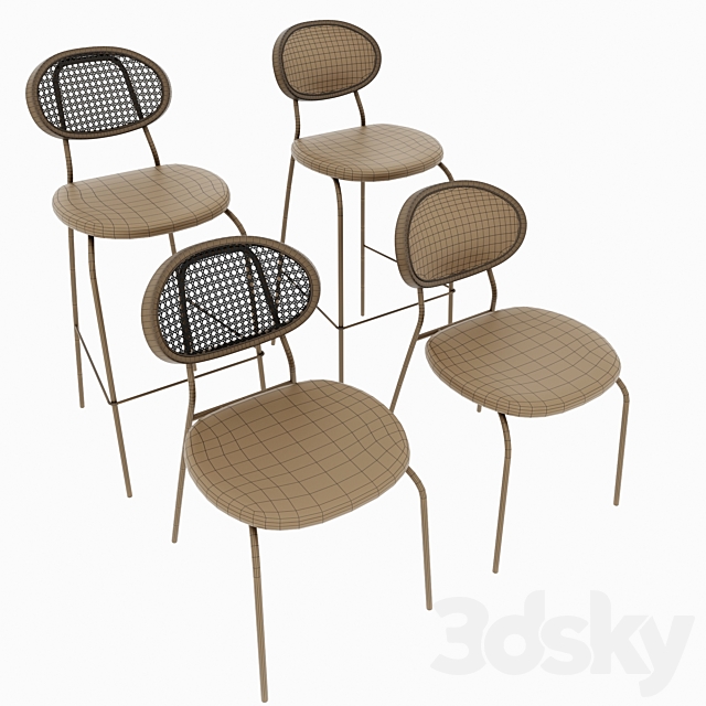 Dester chairs 3DSMax File - thumbnail 5