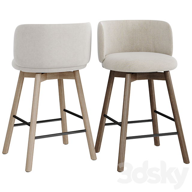 Devon Counter Stool by West Elm 3ds Max - thumbnail 1