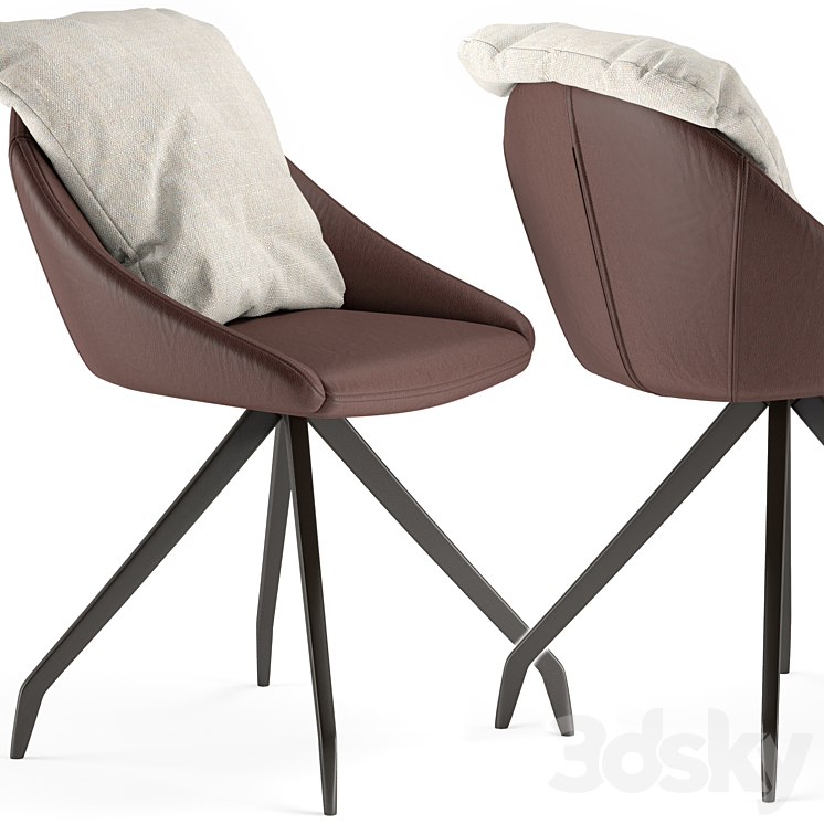 Dexter armchair 3DS Max Model - thumbnail 2