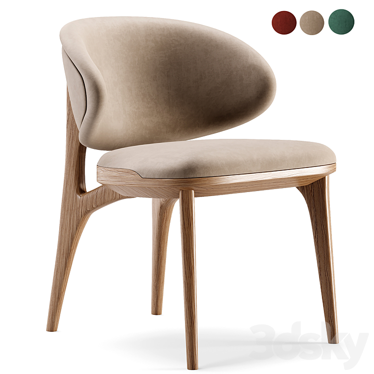 Dining chair 3DS Max Model - thumbnail 1