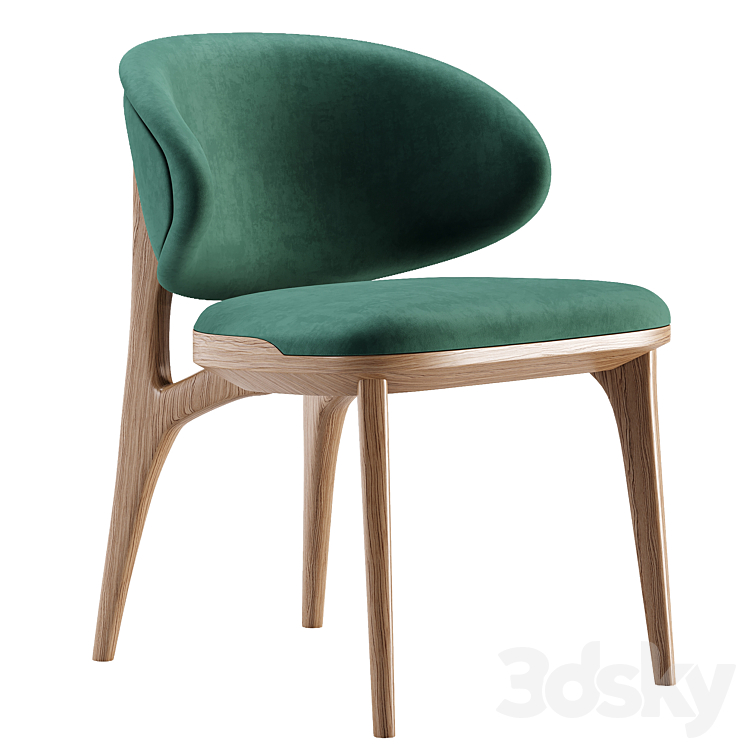 Dining chair 3DS Max Model - thumbnail 2