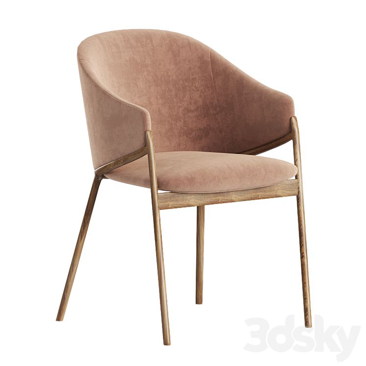 Dining chair Angel Cerda 3DS Max Model - thumbnail 3