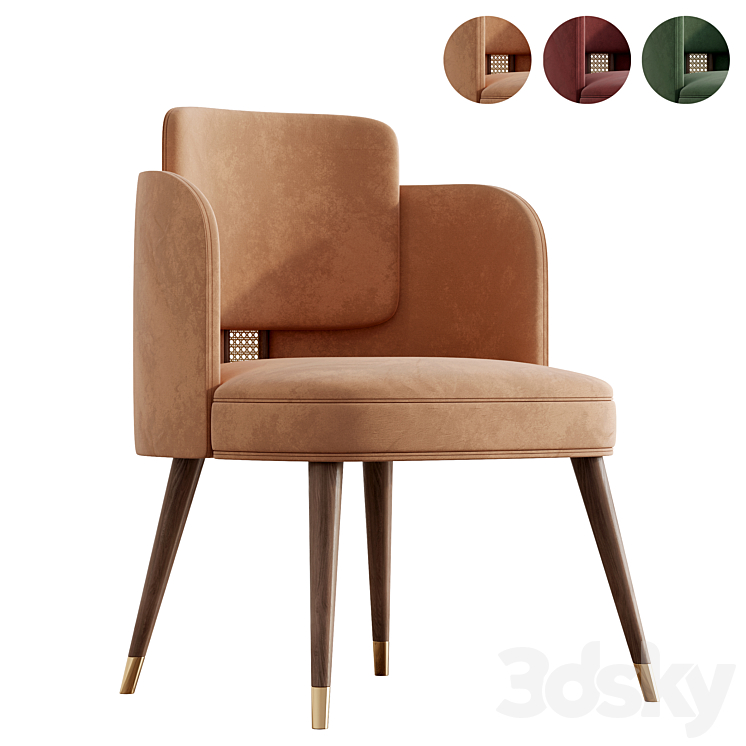 Dining Chair Bond – Mezzo Collection 3DS Max Model - thumbnail 1