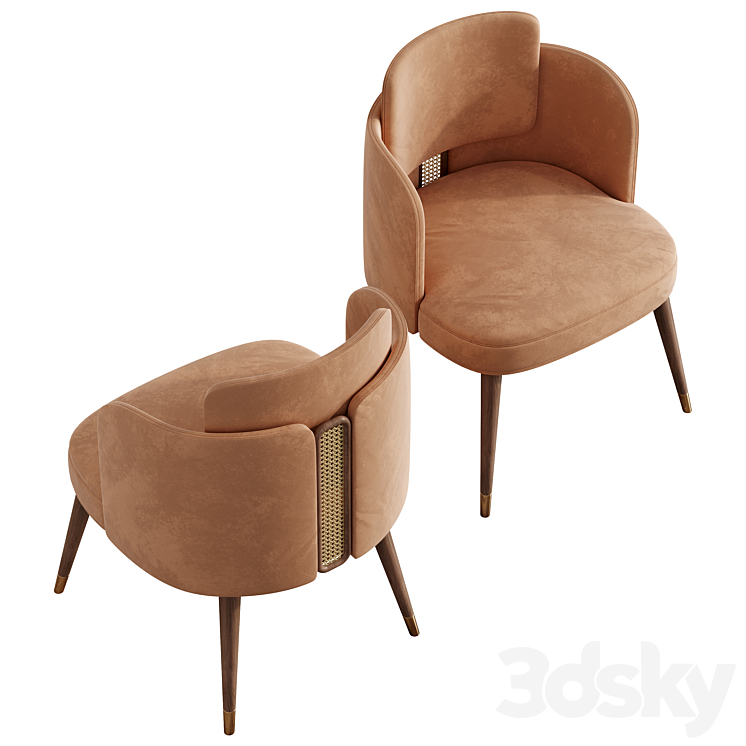 Dining Chair Bond – Mezzo Collection 3DS Max Model - thumbnail 2