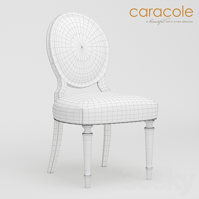 Dining chair Chit-chat TRA-SIDCHA-006 Caracole 3DSMax File - thumbnail 2