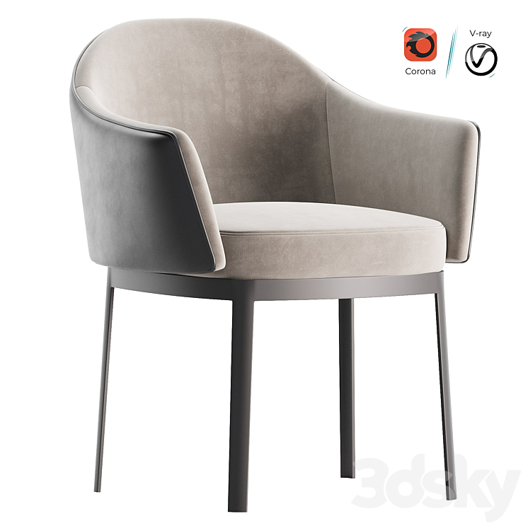 Dining chair collection 3DS Max Model - thumbnail 3