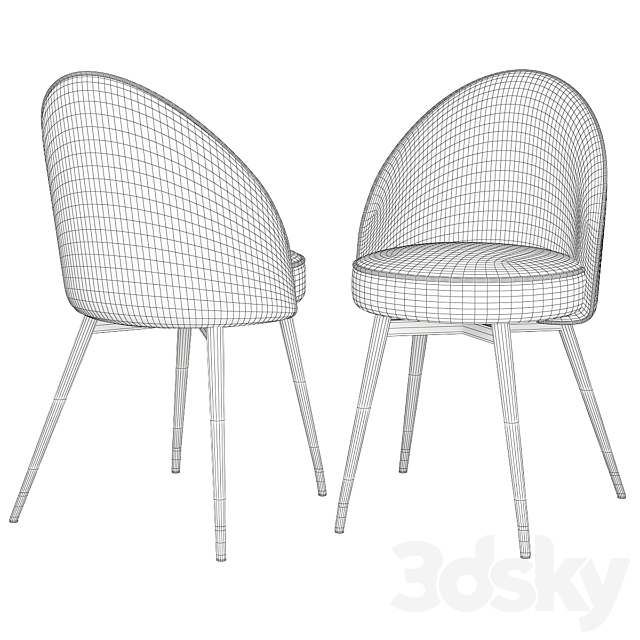 DINING CHAIR COOPER SET by eichholtz 3DS Max Model - thumbnail 2