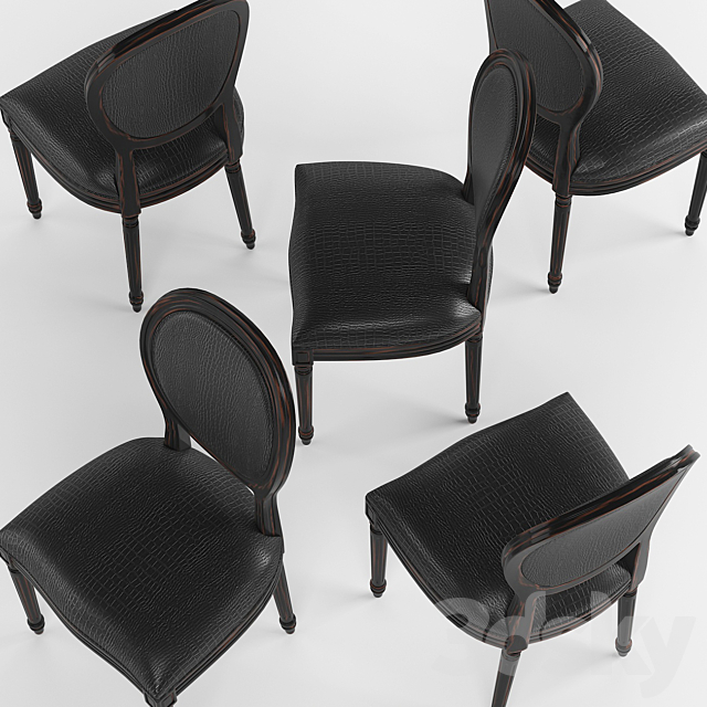 Dining chair French style LUIS 3DSMax File - thumbnail 3