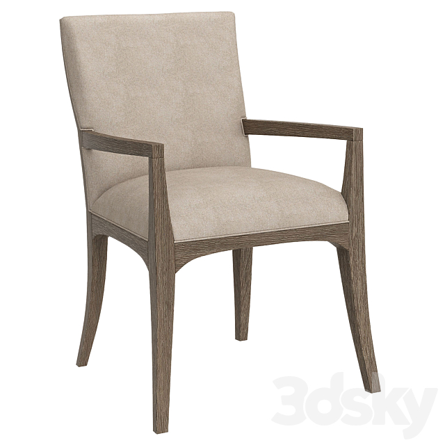 Dining chair Fusion Arm Chair Caracole with armrests 3ds Max - thumbnail 1