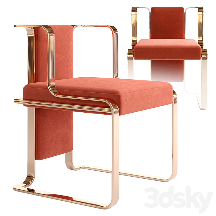 Dining Chair Jarman 3DS Max Model - thumbnail 1