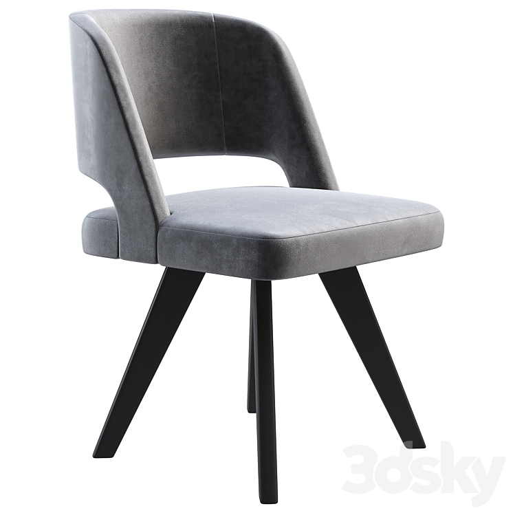 Dining chair Laskasas Prestige 3DS Max Model - thumbnail 2