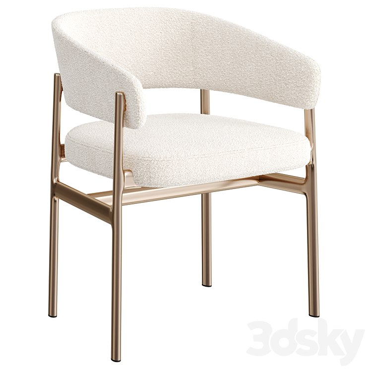 DINING CHAIR LYS 3DS Max Model - thumbnail 2