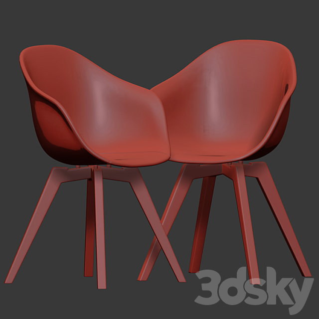 Dining Chair Modern 3ds Max - thumbnail 3