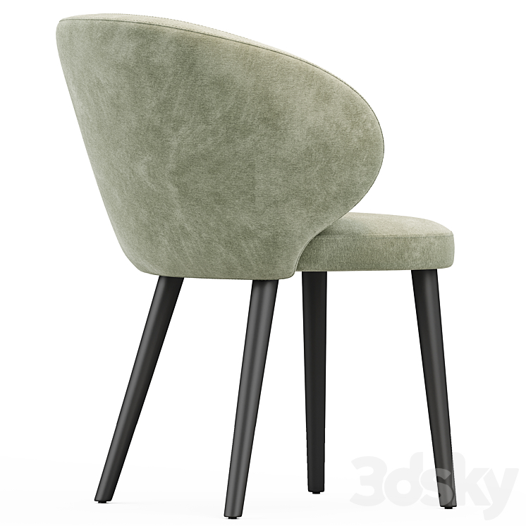 DINING CHAIR SANTI 3DS Max Model - thumbnail 2