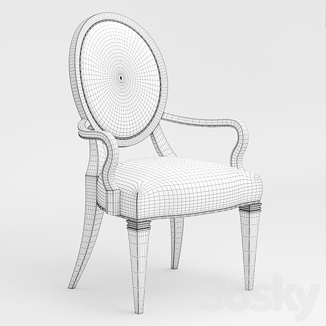 Dining chair Taste-Full Arm Caracole. CLA-016-274 3DSMax File - thumbnail 3