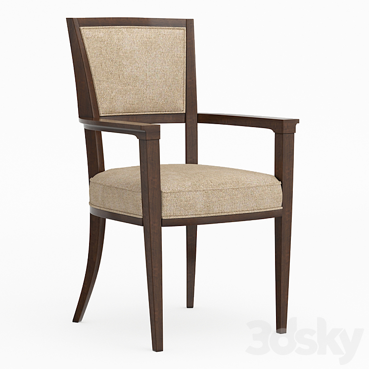 Dining chair with armrests Moderne Arm Chair Caracole 3DS Max - thumbnail 1