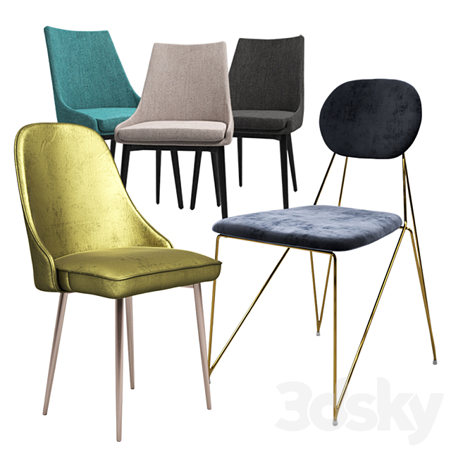 Dining chairs 3DSMax File - thumbnail 1