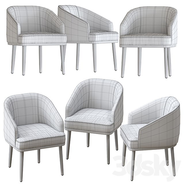 Ditre Italia Saint Tropez Armchair 3DSMax File - thumbnail 2