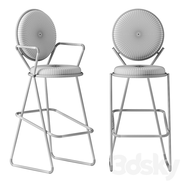 Double Zero barstool by Moroso 3DSMax File - thumbnail 2