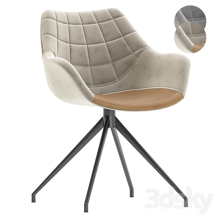 doulton arm chair 3DS Max Model - thumbnail 1