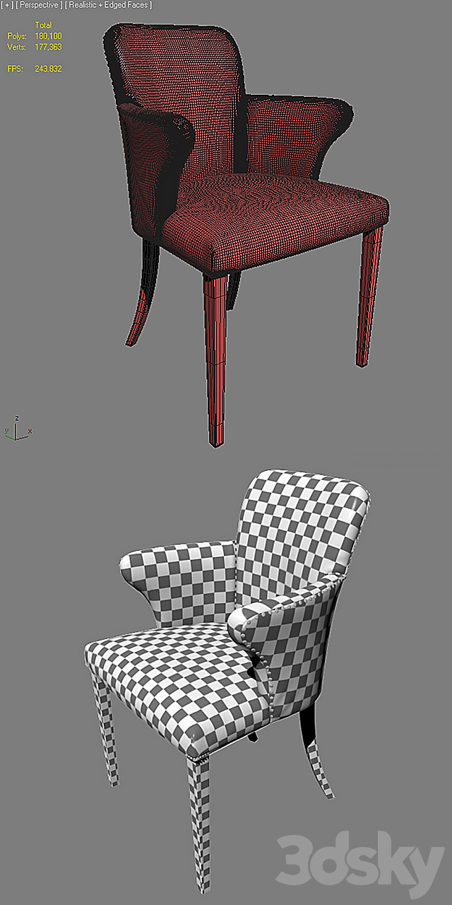 Drake Dining Chair – Michael Berman Limited 3DSMax File - thumbnail 3