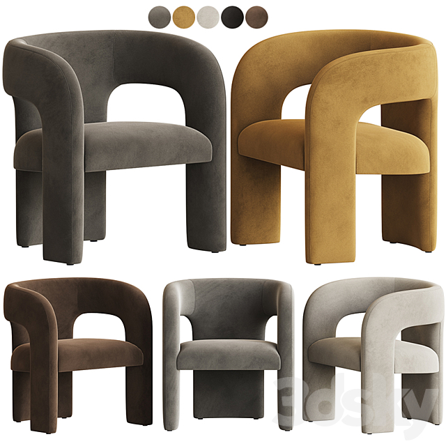 Dunloe Chair Sohohome 3DS Max Model - thumbnail 2