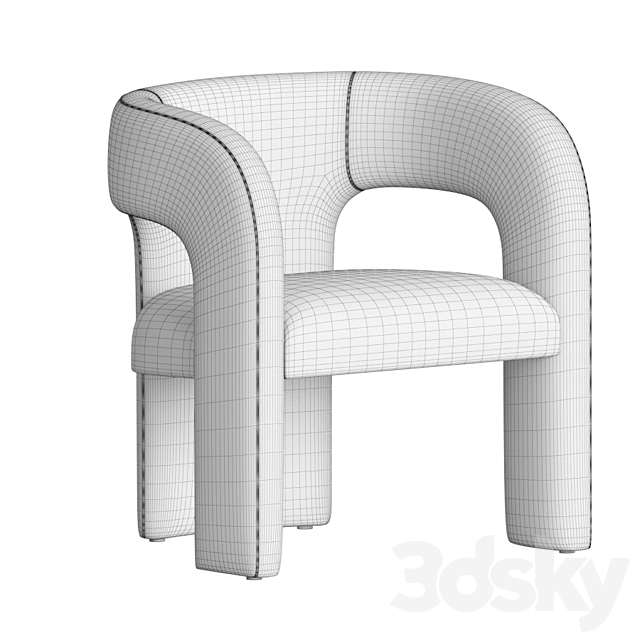 Dunloe Chair Sohohome 3DS Max Model - thumbnail 5