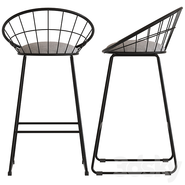 Dwell home black nord barstool 3DSMax File - thumbnail 2