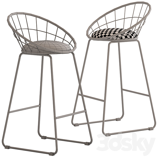 Dwell home black nord barstool 3DSMax File - thumbnail 3