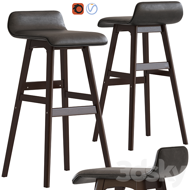 Dwell home charlie barstool 3DSMax File - thumbnail 1