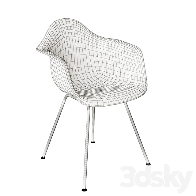 Eames plastic armchair 3ds Max - thumbnail 3