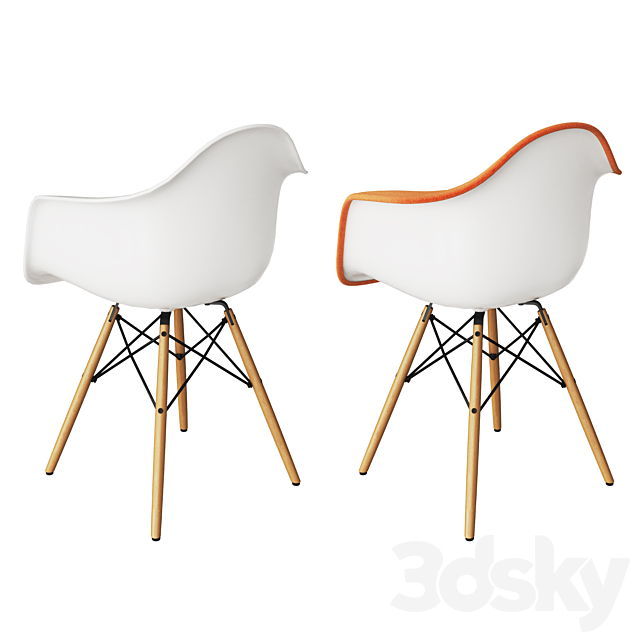 Eames plastic armchair 3DS Max Model - thumbnail 2