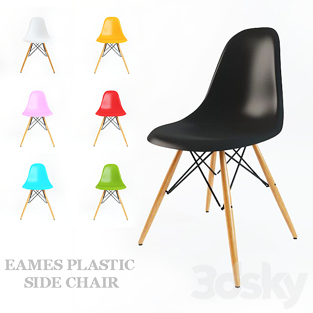 Eames Plastic Side Chair 3DSMax File - thumbnail 1