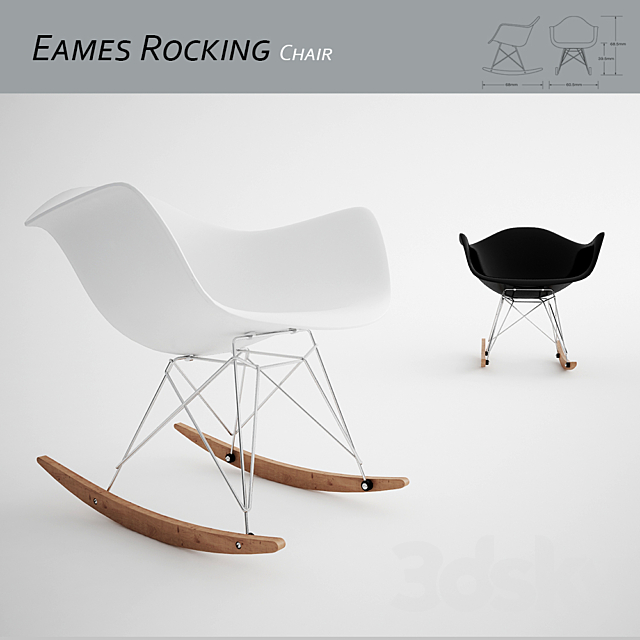 Eames Rocking Chair 3DSMax File - thumbnail 1