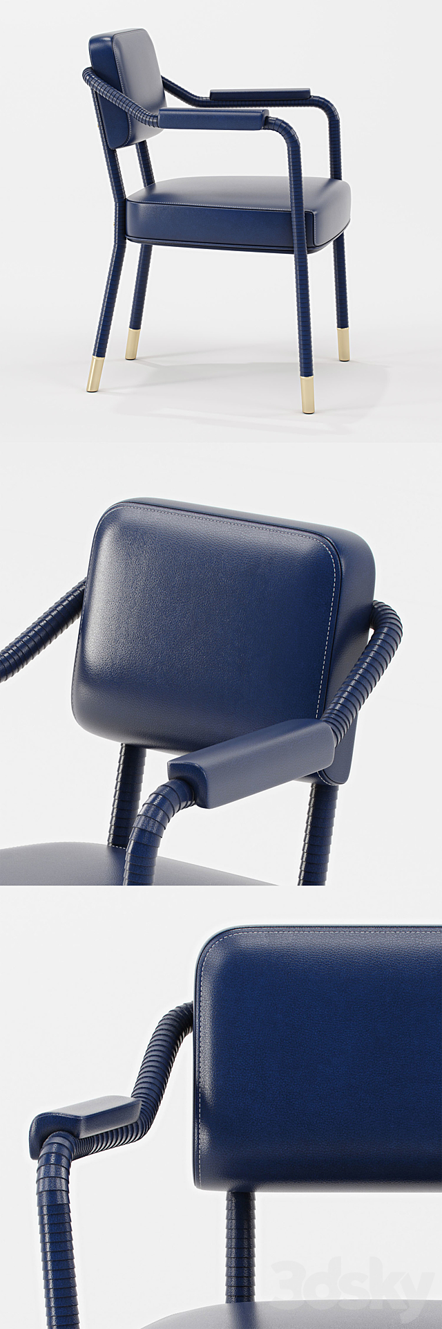 Easton dining chair by And Objects 3DS Max Model - thumbnail 2